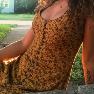 urban outfitters button up floral dress